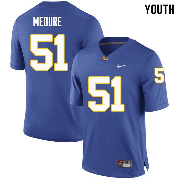 Youth #51 Jim Medure Pittsburgh Panthers College Football Jerseys Sale-Royal